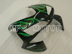 Honda CBR600RR 2003-2004 ABS Injection Fairing - Flame - Black Green - MFS2105 - Fairings Kit