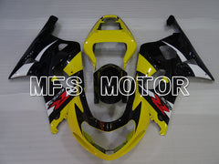 Suzuki GSXR750 2000-2003 Injection ABS Fairing - Factory Style - Black Yellow - MFS7008 - Fairings Kit