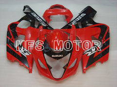 Suzuki GSXR600 GSXR750 2004-2005 Injection ABS Fairing - Factory Style - Black Red - MFS2258 - Fairings Kit