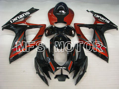 Suzuki GSXR600 GSXR750 2006-2007 Injection ABS Fairing - Factory Style - Black Red wine color - MFS2365 - Fairings Kit