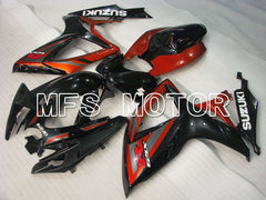 Suzuki GSXR600 GSXR750 2006-2007 Injection ABS Fairing - Factory Style - Black Red wine color - MFS2365 - Fairings Kit