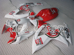 Suzuki GSXR600 GSXR750 2006-2007 Injection ABS Fairing - Lucky Strike - White Red - MFS2414 - Fairings Kit