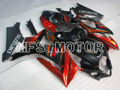 Suzuki GSXR1000 2007-2008 Injection ABS Fairing - Factory Style - Black Red - MFS2684 - Fairings Kit