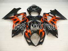 Suzuki GSXR1000 2007-2008 Injection ABS Fairing - Factory Style - Black Red - MFS2686 - Fairings Kit