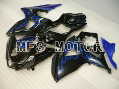 Suzuki GSXR1000 2009-2016 Injection ABS Fairing - Flame - Black Blue - MFS2717 - Fairings Kit
