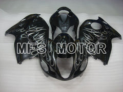 Suzuki GSXR1300 Hayabusa 1999-2007 Injection ABS Fairing - Flame - Black White - MFS2802 - Fairings Kit