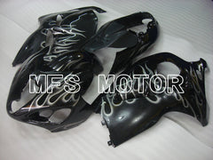 Suzuki GSXR1300 Hayabusa 1999-2007 Injection ABS Fairing - Flame - Black White - MFS2802 - Fairings Kit