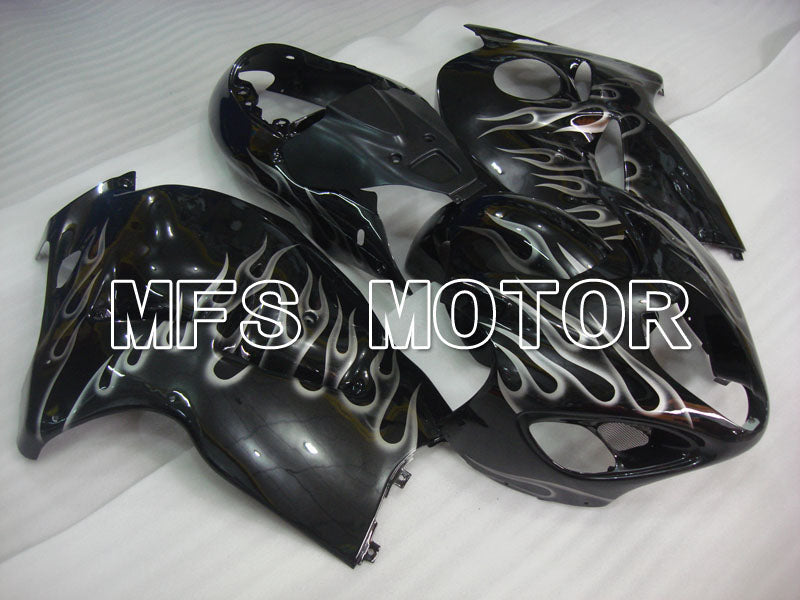 Suzuki GSXR1300 Hayabusa 1999-2007 Injection ABS Fairing - Flame - Black White - MFS2802 - Fairings Kit