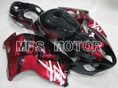 Suzuki GSXR1300 Hayabusa 1999-2007 Injection ABS Fairing - Flame - Black Red - MFS2806 - Fairings Kit