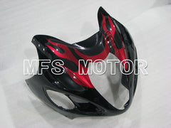 Suzuki GSXR1300 Hayabusa 1999-2007 Injection ABS Fairing - Flame - Black Red - MFS2806 - Fairings Kit