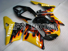 Yamaha YZF-R1 1998-1999 Injection ABS Fairing - Flame - Black Yellow - MFS3359 - Fairings Kit