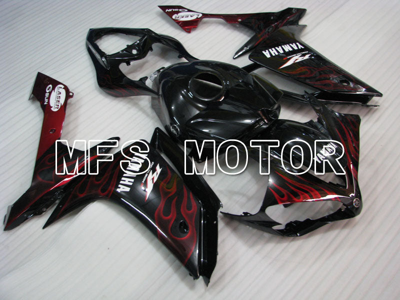 Yamaha YZF-R1 2007-2008 Injection ABS Fairing - Flame - Black Red - MFS3441 - Fairings Kit