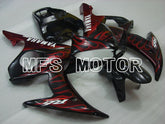 Yamaha YZF-R6 2005 Injection ABS Fairing - Flame - Black Red - MFS3591 - Fairings Kit