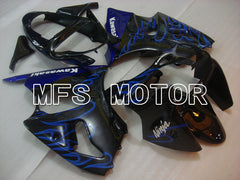 Kawasaki NINJA ZX6R 2000-2002 Injection ABS Fairing - Flame - Black Blue - MFS3682 - Fairings Kit
