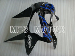 Kawasaki NINJA ZX6R 2003-2004 Injection ABS Fairing - Flame - Black Blue - MFS3710 - Fairings Kit