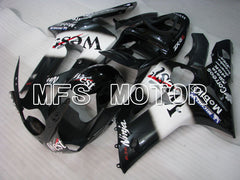Kawasaki NINJA ZX6R 2003-2004 Injection ABS Fairing - West - Black White - MFS3720 - Fairings Kit