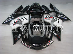 Kawasaki NINJA ZX6R 2003-2004 Injection ABS Fairing - West - Black White - MFS3720 - Fairings Kit