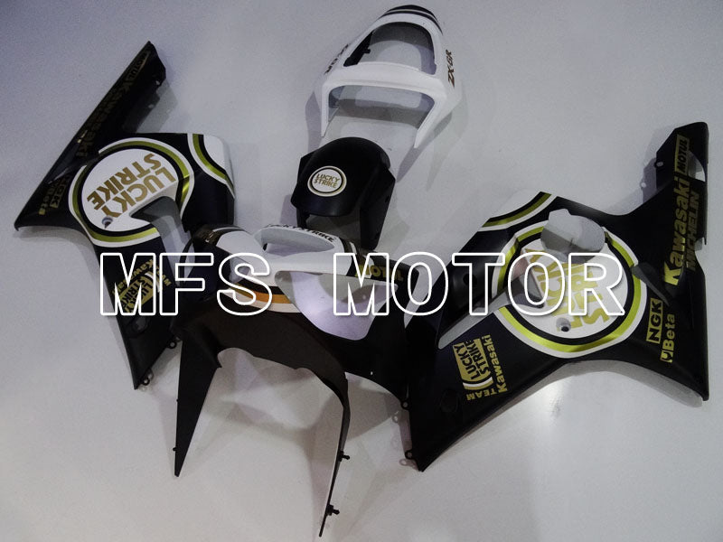 Kawasaki NINJA ZX6R 2003-2004 Injection ABS Fairing - Lucky Strike - Black White - MFS3732 - Fairings Kit