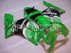 Kawasaki NINJA ZX6R 2003-2004 Injection ABS Fairing - Factory Style - Black Green - MFS3739 - Fairings Kit
