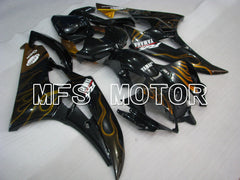 Yamaha YZF-R6 2006-2007 Injection ABS Fairing - Flame - Gold Black - MFS3752 - Fairings Kit