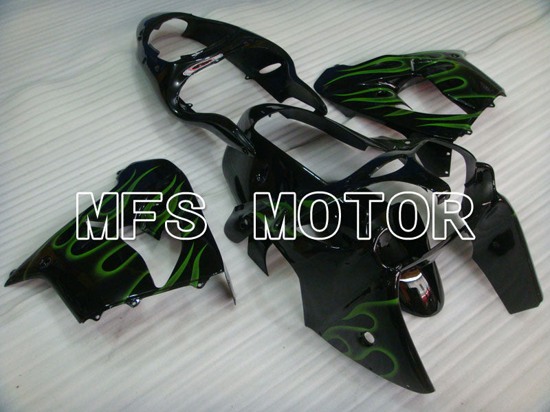 Kawasaki NINJA ZX9R 2000-2001 ABS Fairing - Flame - Black Green - MFS3827 - Fairings Kit