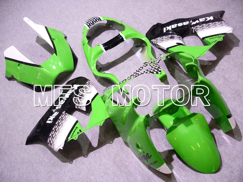 Kawasaki NINJA ZX9R 2000-2001 ABS Fairing - Factory Style - Black Green White - MFS3841 - Fairings Kit