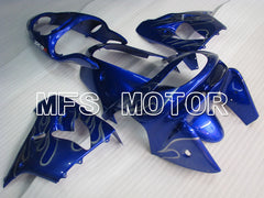 Kawasaki NINJA ZX9R 1998-1999 ABS Fairing - Flame - Blue White - MFS3909 - Fairings Kit