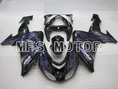 Kawasaki NINJA ZX10R 2006-2007 Injection ABS Fairing - Flame - Black Purple - MFS4027 - Fairings Kit