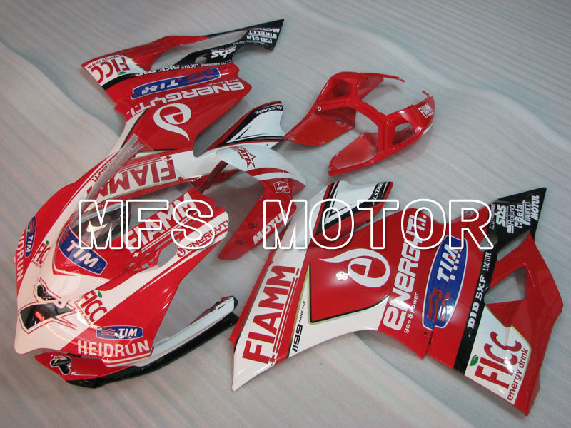 Ducati 1199 2011-2014 Injection ABS Fairing - FIAMM - Red White - MFS4066 - Fairings Kit