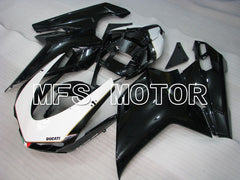 Ducati 848 / 1098 / 1198 2007-2011 Injection ABS Fairing - Factory Style - Black White - MFS4142 - Fairings Kit