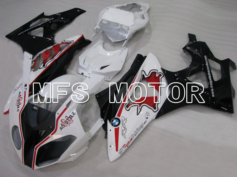 BMW S1000RR 2009-2014 Injection ABS Fairing - Factory Style - Black White Red - MFS4498 - Fairings Kit