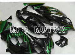 Suzuki GSX 750F 600F Katana 2004-2006 ABS Fairing - Flame - Black Green - MFS4505 - Fairings Kit