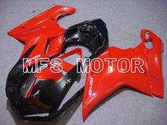 Ducati 848 / 1098 / 1198 2007-2011 Injection ABS Fairing - Factory Style - Black Red - MFS4746 - Fairings Kit