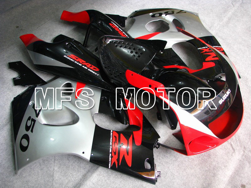 Suzuki GSXR750 1996-1999 ABS Fairing - Factory Style - Black Red Silver - MFS6899 - Fairings Kit