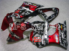 Kawasaki NINJA ZX6R 2000-2002 Injection ABS Fairing - Monster - Black Red - MFS5571 - Fairings Kit