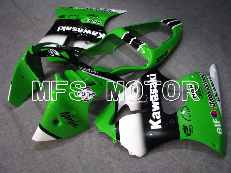 Kawasaki NINJA ZX6R 2000-2002 Injection ABS Fairing - Others - Black Green - MFS5576 - Fairings Kit
