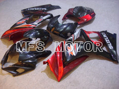 Suzuki GSXR1000 2007-2008 Injection ABS Fairing - Factory Style - Black Red - MFS5670 - Fairings Kit