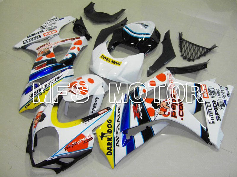 Suzuki GSXR1000 2007-2008 Injection ABS Fairing - Dark Dog - White Blue - MFS5690 - Fairings Kit