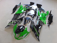 Kawasaki NINJA ZX6R 2013-2018 Injection ABS Fairing - Factory Style - Black Green - MFS5843 - Fairings Kit