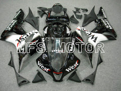 Honda CBR600RR 2007-2008 Injection ABS Fairing - West - Black White - MFS6397 - Fairings Kit