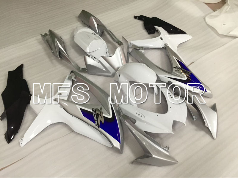 Suzuki GSXR600 GSXR750 2008-2010 Injection ABS Fairing - Factory Style - White Silver - MFS5091 - Fairings Kit