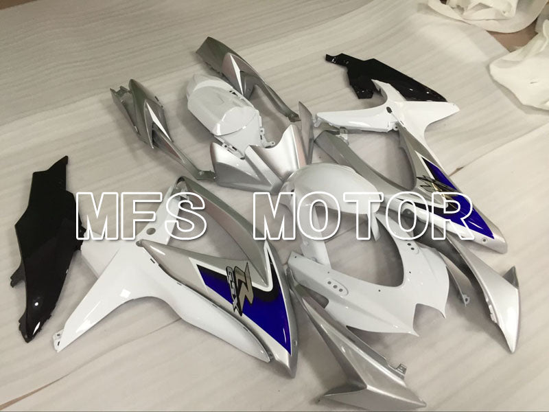 Suzuki GSXR600 GSXR750 2008-2010 Injection ABS Fairing - Factory Style - White Silver - MFS5091 - Fairings Kit