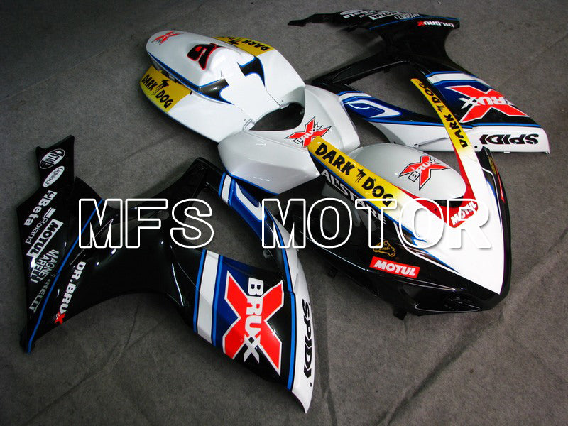 Suzuki GSXR600 GSXR750 2006-2007 Injection ABS Fairing - Dark Dog - Black White - MFS4884 - Fairings Kit