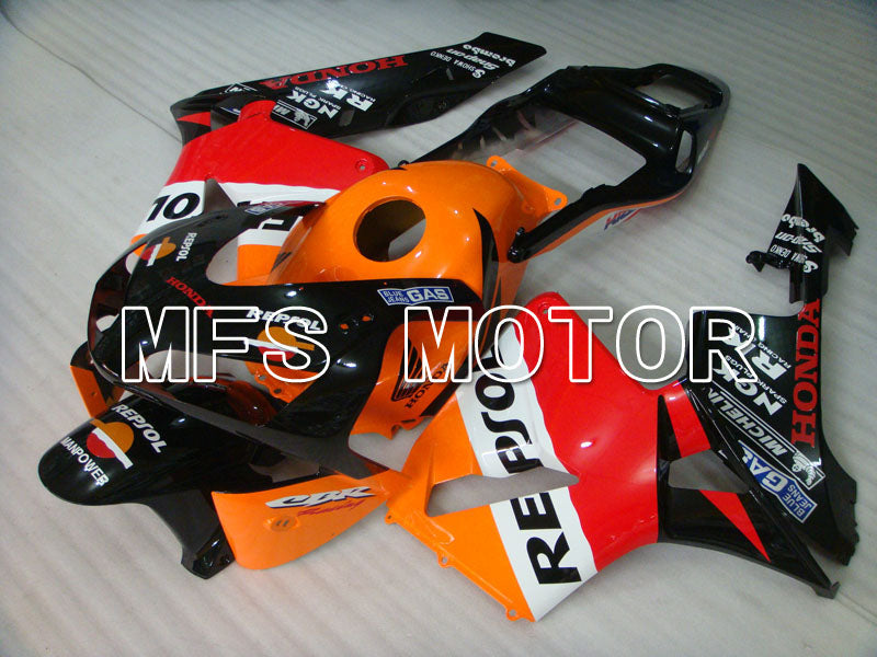 Honda CBR600RR 2003-2004 Injection ABS Fairing - Repsol - Orange Red Black - MFS2079 - Fairings Kit
