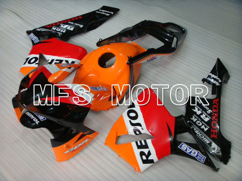 Honda CBR600RR 2003-2004 Injection ABS Fairing - Repsol - Orange Red Black - MFS2080 - Fairings Kit