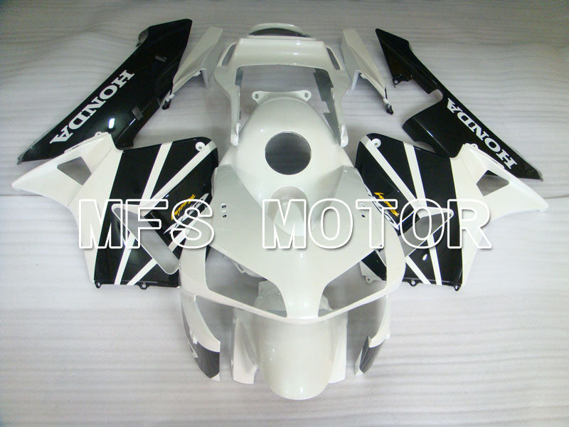 Honda CBR600RR 2003-2004 ABS Injection Fairing - Factory Style - Black White - MFS2089 - Fairings Kit