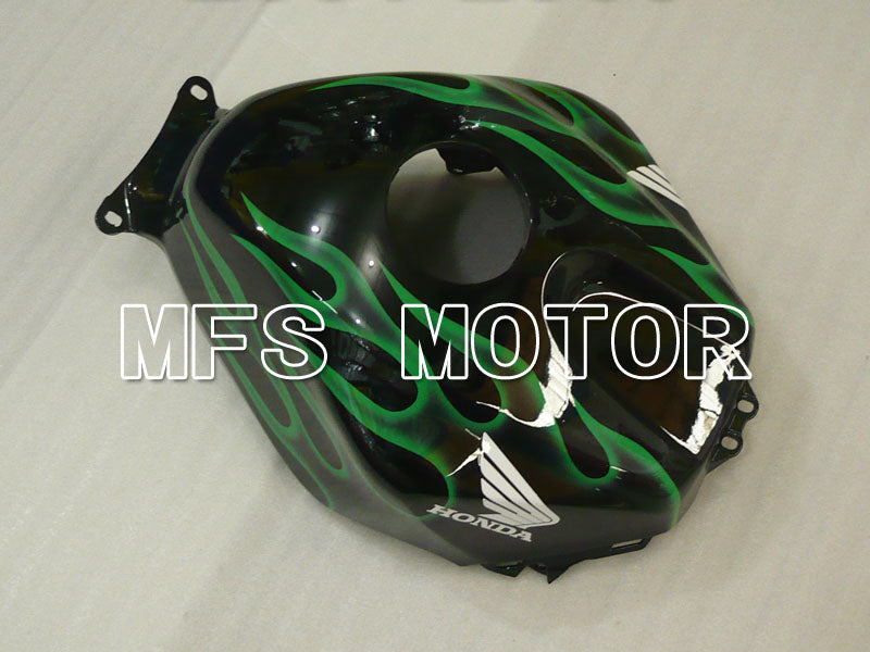 Honda CBR600RR 2003-2004 ABS Injection Fairing - Flame - Black Green - MFS2105 - Fairings Kit