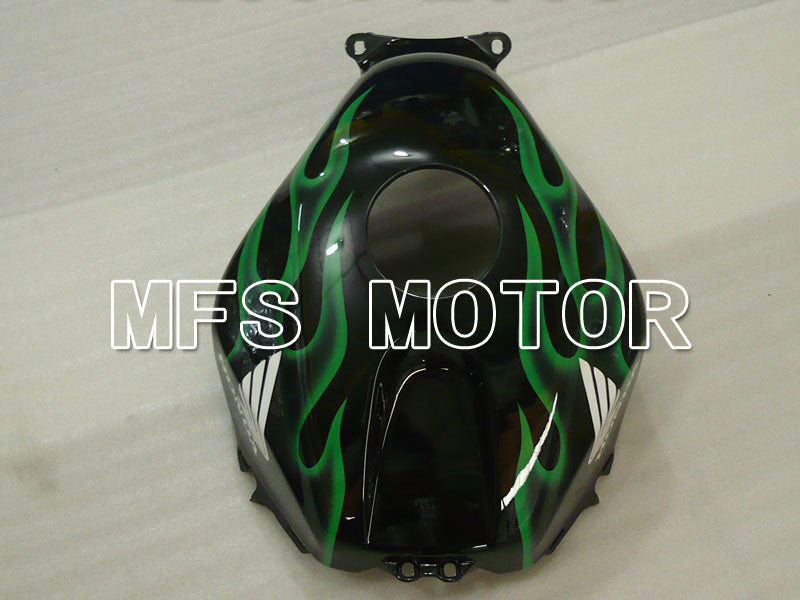 Honda CBR600RR 2003-2004 ABS Injection Fairing - Flame - Black Green - MFS2105 - Fairings Kit