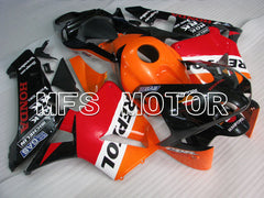Honda CBR600RR 2003-2004 ABS Injection Fairing - Repsol - Red Orange Black - MFS2143 - Fairings Kit