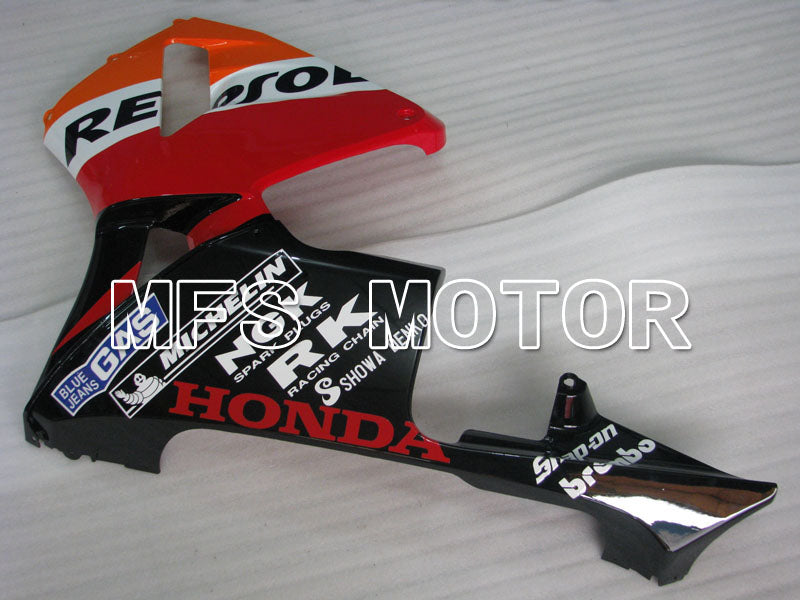 Honda CBR600RR 2003-2004 ABS Injection Fairing - Repsol - Red Orange Black - MFS2143 - Fairings Kit